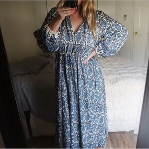 Cara Cara Boho Paisley Midi Dress with pockets